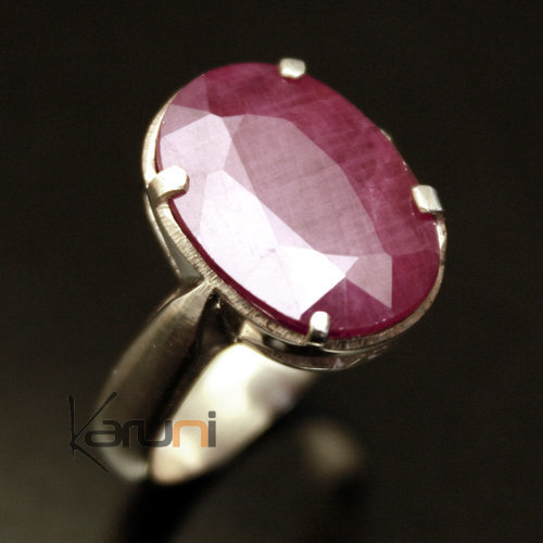 bijoux-ethniques-indiens-bague-rubis-solitaire-en-argent-pierre-rose ...