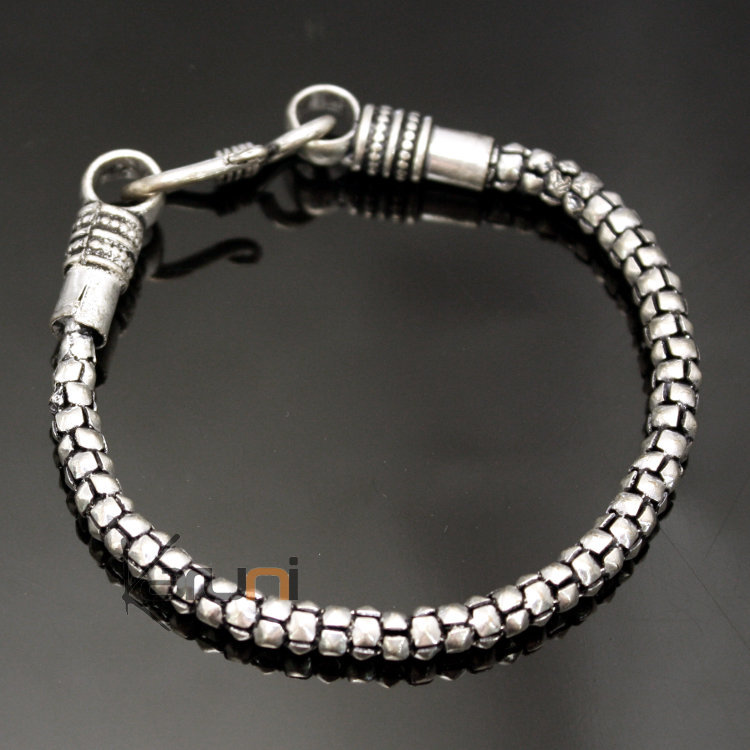 Bijoux Ethniques Nepal Bracelet ChaÃ®ne en Argent Serpent Newar 02