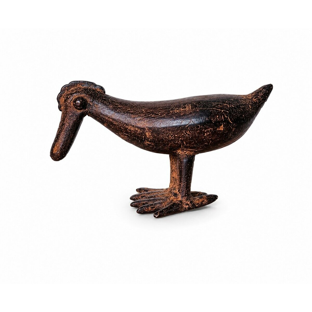Poule Bronze Dogon � Sculpture Africaine Artisanale D&eacute;co Jardin
