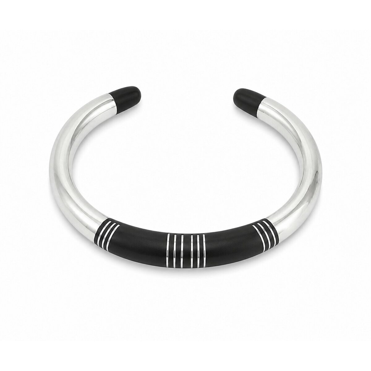 Bracelet Jonc Argent 925 &Eacute;b&egrave;ne � Manchette Bimati&egrave;re Fait Main, Bijou Cr&eacute;ateur