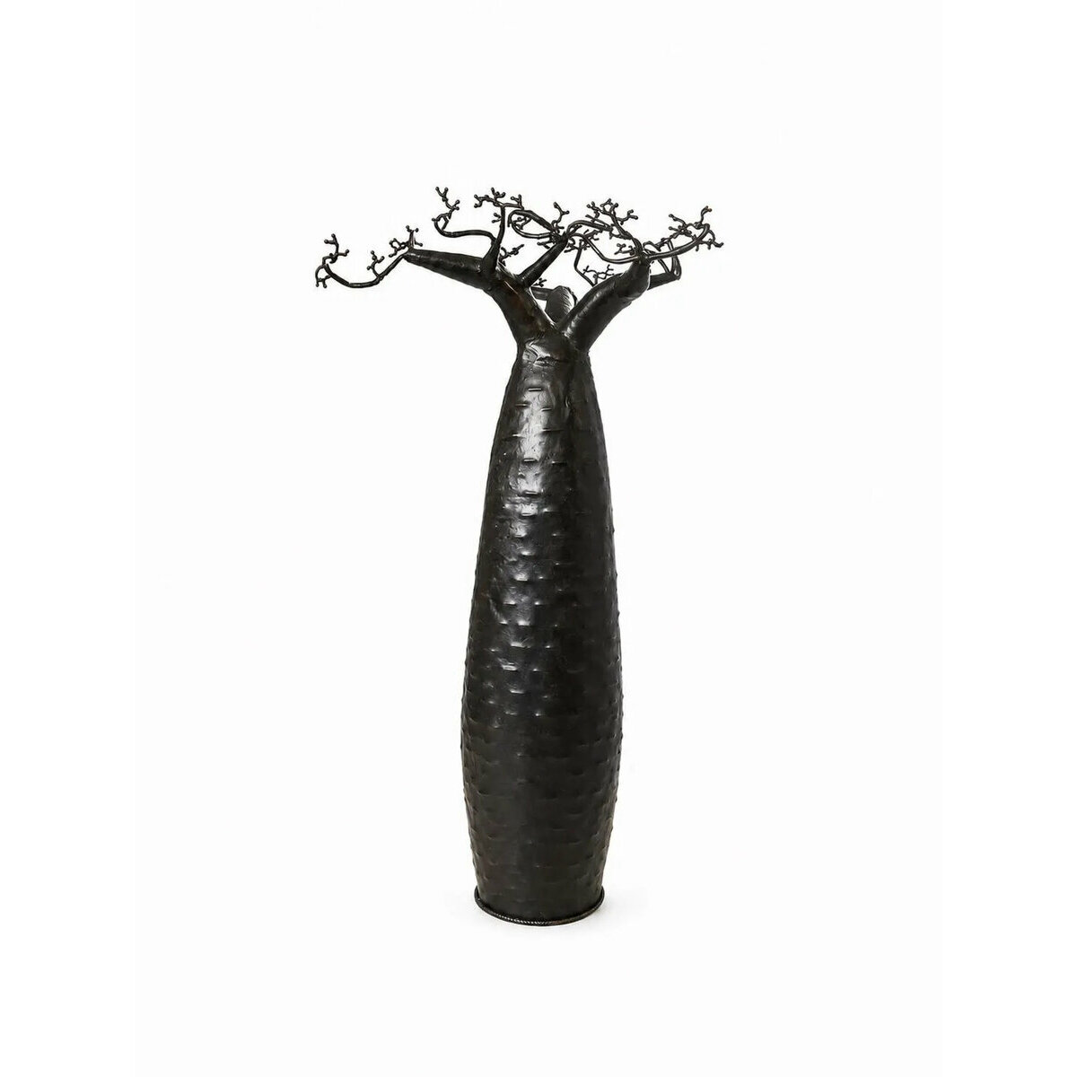 Grand baobab d&eacute;coratif m&eacute;tal recycl&eacute; � Sculpture industrielle ethnique - pi&egrave;ce unique Madagascar fait main -