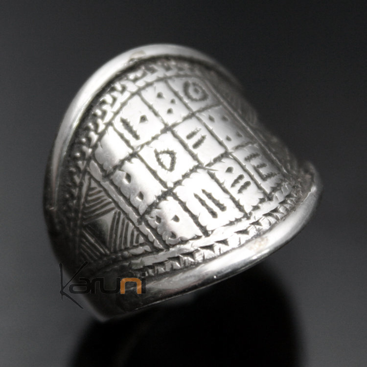 Bague en Argent Bandeau Gravé Homme/Femme 25 Tifinagh