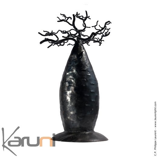 Arbre à  Bijoux design Baobab 40/45 cm métal recyclé Madagascar