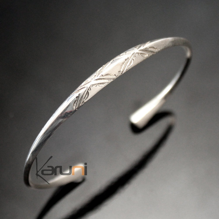 Bracelet en argent Angle Homme/Femme 05 Gravé