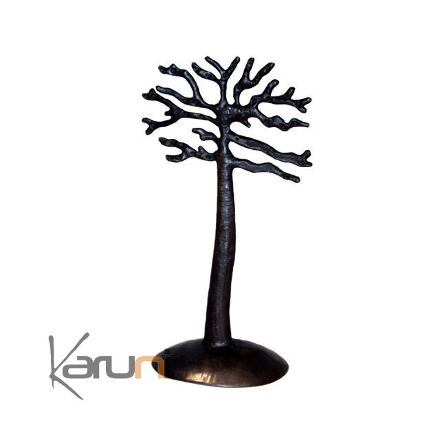 Arbre à bijoux porte-bijoux design Corail 20 cm métal recyclé Madagascar