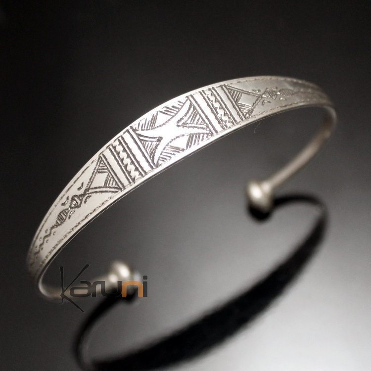 Bracelet en argent large Gravé Homme/Femme 21