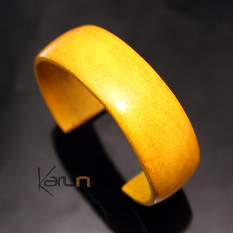 Bracelet en Cuir Large 20 Jaune