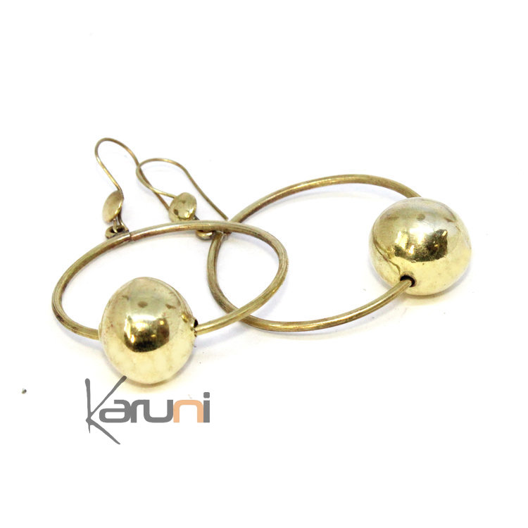 Boucles d'Oreilles Peul Fulani Boules 2