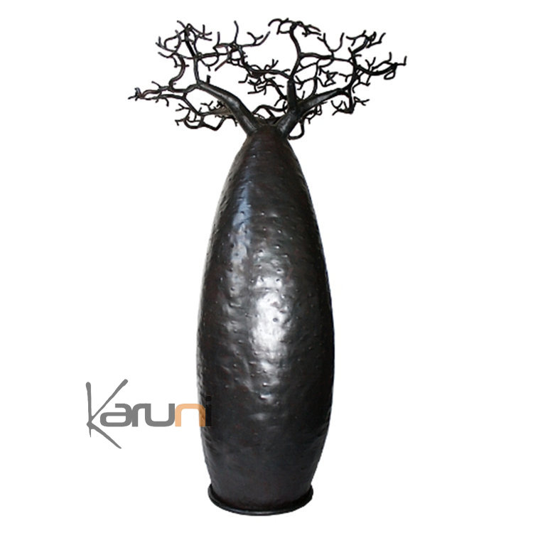 Arbre à bijoux design Baobab  90 cm métal recyclé Madagascar