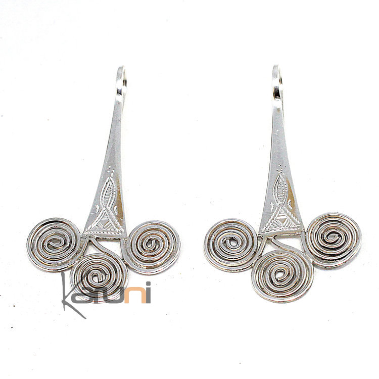 Boucles d'oreilles Argent Massif Triskell