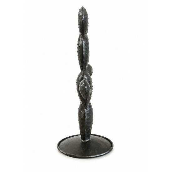 Cactus M�tal Noir � Objet D�co Minimaliste & Organique
