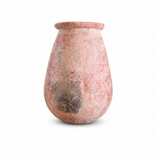 Petit vase africain ancien � D�coration organique terre cuite