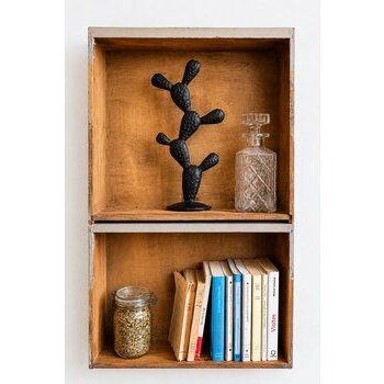 Cactus Fer Recyclé – Figurine Décorative Noire Fait Main, Design Désert Loft cactus-fer-recycle-decoration-interieure-loft-industriel-boheme