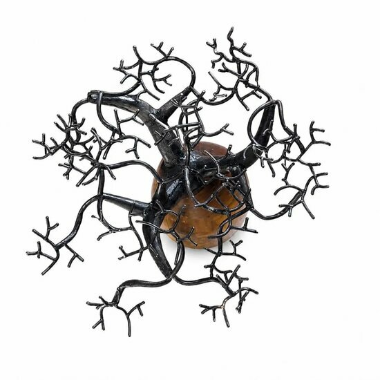 Arbre Baobab Métal Recyclé – Sculpture Artisanale Déco Loft Ramures Métal Façonnées à la Main – Baobab Sculpture Design