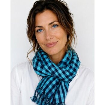 Krama Cambodgien Bleu Turquoise � �charpe Artisanale Boh�me Chic Port�e