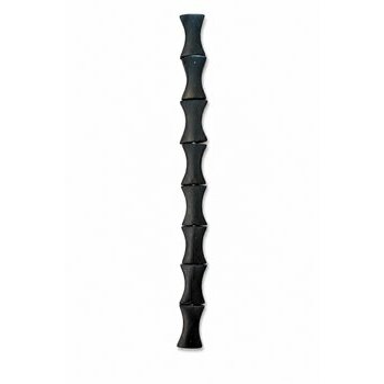 Collier Ébène Véritable 19 Perles Sculptées – Sautoir Artisanal Bois Précieux Perles d'Ébène Sculptées Main – Collier Bois Précieux Naturel