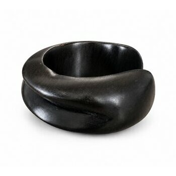Bracelet Large �b�ne Sculpt� � Manchette Artisanale Bois Pr�cieux
