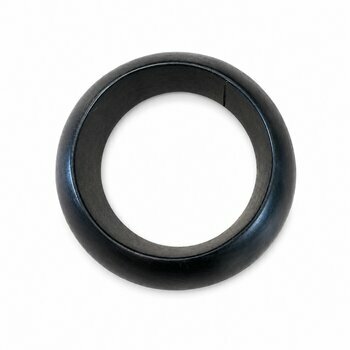 Bracelet Jonc Ébène Design Moderne – Bijou Bois Précieux Fait Main Jonc Ébène Noir Naturel – Bracelet Design Forme Ronde Sculptée