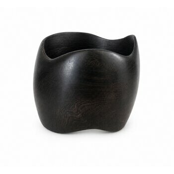 Bracelet Large Ébène Sculptural – Manchette Bois Noir Forme Libre Manchette Ébène Forme Libre – Bijou Bois Naturel Design Contemporain
