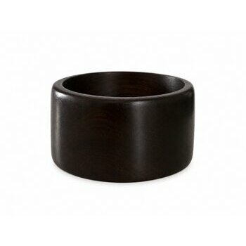Bracelet Bandeau Ébène Massif – Jonc Bois Noir Large Fait Main Jonc Large en Bois d’Ébène – Bracelet Noir Fait Main Style Épuré