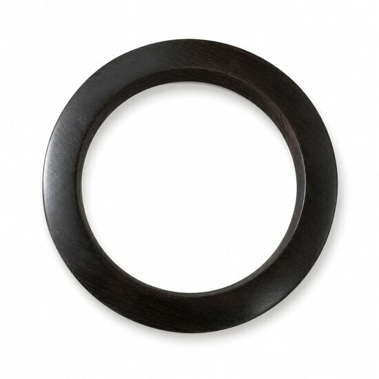 Bracelet Anneau Ébène – Jonc Noir Léger Bois Naturel Fait Main Jonc Bois d’Ébène Naturel – Bijou Noir Sobre et Artisanal