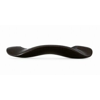 Bracelet Ébène Ligne Ondulée – Jonc Bois Noir Sculpté Main Jonc Ébène Forme Vague – Bracelet Bois Sculpté Design Fluide