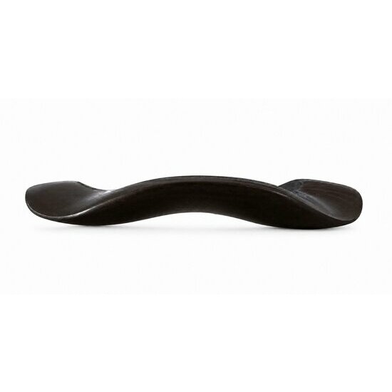 Bracelet Ébène Ligne Ondulée – Jonc Bois Noir Sculpté Main Jonc Ébène Forme Vague – Bracelet Bois Sculpté Design Fluide