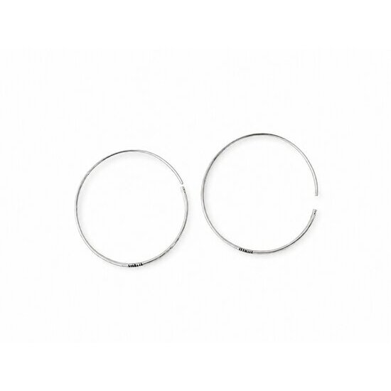 Créoles Touareg Argent 925 & Poudre d'Ébène – Boucles Artisanales Fait Main Boucles Créoles Argent 925 – Bijou Touareg Minimaliste Fait Main
