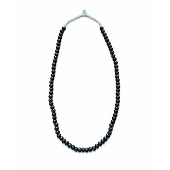 Collier Long en Perles d��b�ne � Bijou Bois Noir Fait Main