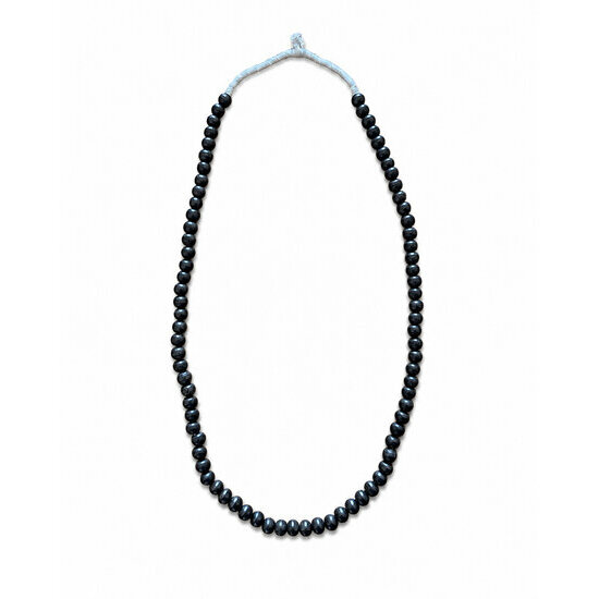 Collier Long en Perles d��b�ne � Bijou Bois Noir Fait Main