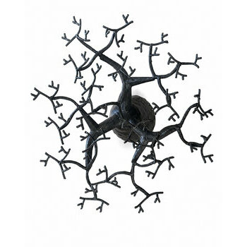 Arbre Baobab Métal Recyclé – Sculpture Artisanale Déco Loft Industriel Sculpture Arbre Baobab Vue Dessus – Branches Métal Recyclé Fait Main