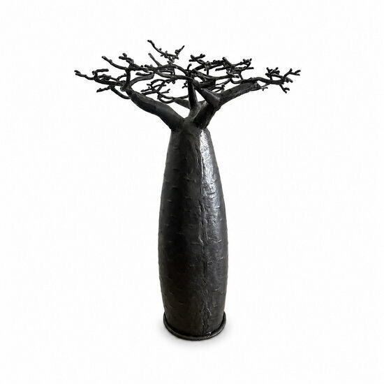 Arbre Baobab Métal Recyclé – Sculpture Artisanale Déco Loft Industriel Arbre Baobab Métal Recyclé – Sculpture Noire Déco Ethnique Design