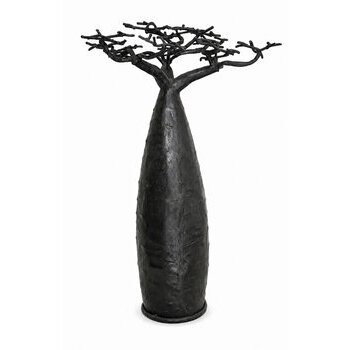 Baobab Noir en M�tal Fait Main � Arbre D�coratif Ethnique 50 cm