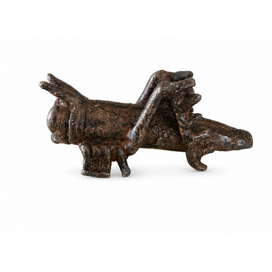 Sauterelle en Bronze Patin&eacute; � Sculpture Insecte Artisanale
