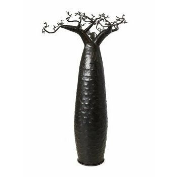 Grand baobab décoratif métal recyclé – Sculpture industrielle ethnique - pièce unique Madagascar fait main - Sculpture arbre baobab en métal recyclé – artisanat de Madagascar