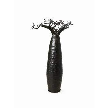 Grand baobab décoratif métal recyclé – Sculpture industrielle ethnique - pièce unique Madagascar fait main - Grand baobab décoratif en métal recyclé – sculpture artisanale de Madagascar