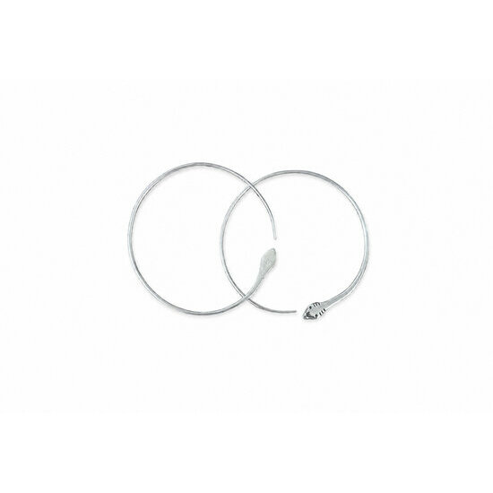 Créoles Serpent en Argent Massif 925 – Boucles d'Oreilles Ouvertes Créoles Argent 925 Femme – Bijou Serpent Graphique et Minimaliste