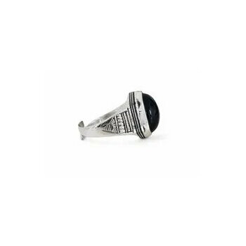 Bague Onyx Noir Argent 925 – Bague Touareg Réglable Fait Main Bague Onyx Noir Argent 925 – Bague Homme Femme Pierre Noire