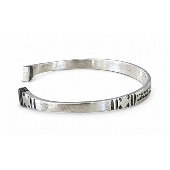 Jonc Argent 925 R�glable � Bracelet Unisexe Fin en �b�ne