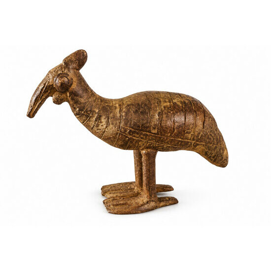 Sculpture Oiseau en Bronze – Casoar Artisanal 10 cm Statue Oiseau en Bronze – Figurine Animalière Casoar Artisanale