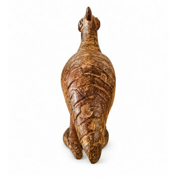 Sculpture Oiseau en Bronze – Casoar Artisanal 10 cm Figurine Oiseau Bronze – Petite Sculpture Animalière Vue Arrière