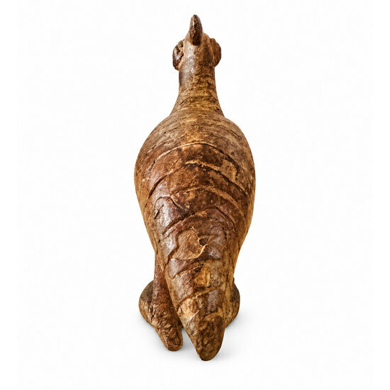 Sculpture Oiseau en Bronze – Casoar Artisanal 10 cm Figurine Oiseau Bronze – Petite Sculpture Animalière Vue Arrière