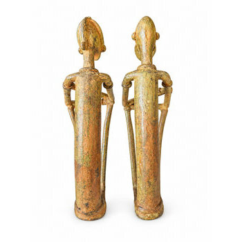 Statuettes Dogon faites main en laiton, 18 cm � Vue de dos