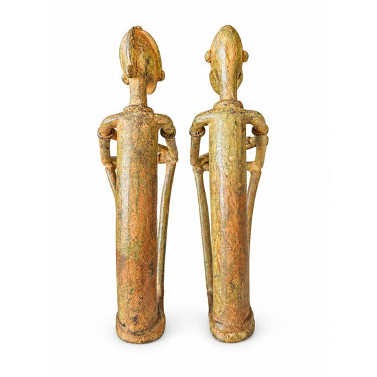 Statuettes Dogon faites main en laiton, 18 cm � Vue de dos