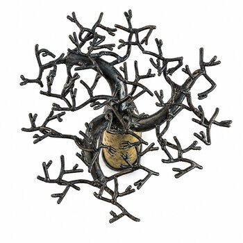 Baobab artisanal en m�tal recycl� � D�tail des branches vu du dessus