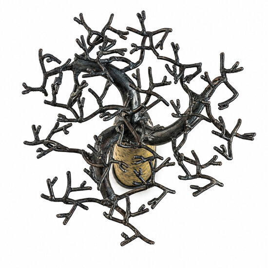 Baobab artisanal en m�tal recycl� � D�tail des branches vu du dessus