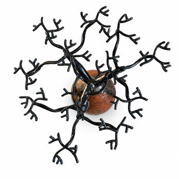 Baobab rouge en métal recyclé – Arbre décoratif fait main, 40 cm