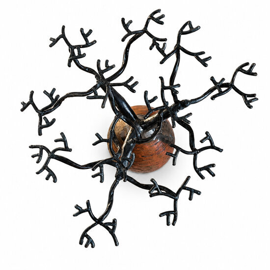Baobab rouge en métal recyclé – Arbre décoratif fait main, 40 cm