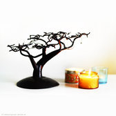 Arbre  bijoux porte-bijoux design Cdre 25-30 cm mtal recycl baobab Madagascar c d