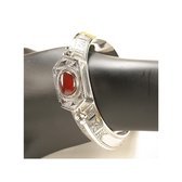 Bijoux Touareg Ethniques Bracelet en argent et agate Tkafaf Grelot - KARUNI d